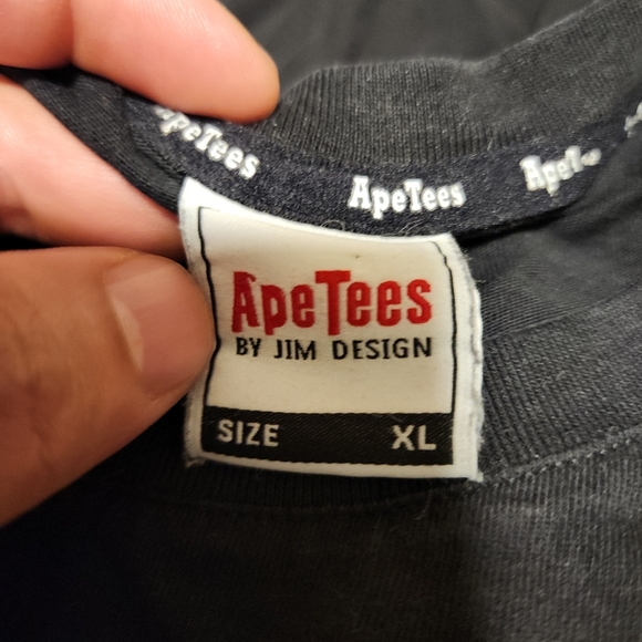 Ape Tees Jim Design Black T Shirt Lion Mens XL **has Minor Defect SEE Descr - Picture 6 of 8